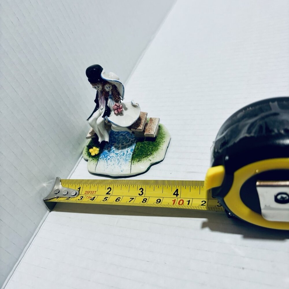 Signed Handcrafted Italian Boy Girl Couple Spaghetti Hair Figurine Zampiva Italy - Picture 7 of 8
